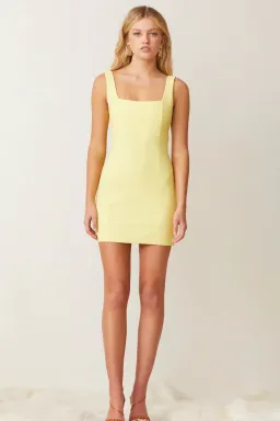 Bec & Bridge Gemma Mini Dress Banana Size 6  for rent on The Volte - image 1