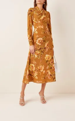 Zimmermann Resistance Floral Midi Dress Floral Size 0/ AU 8 for rent on The Volte - image 1