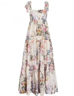 Zimmermann Brighton Tie Shoulder Dress Floral Size 0 /AU 8  for rent on The Volte - image 4