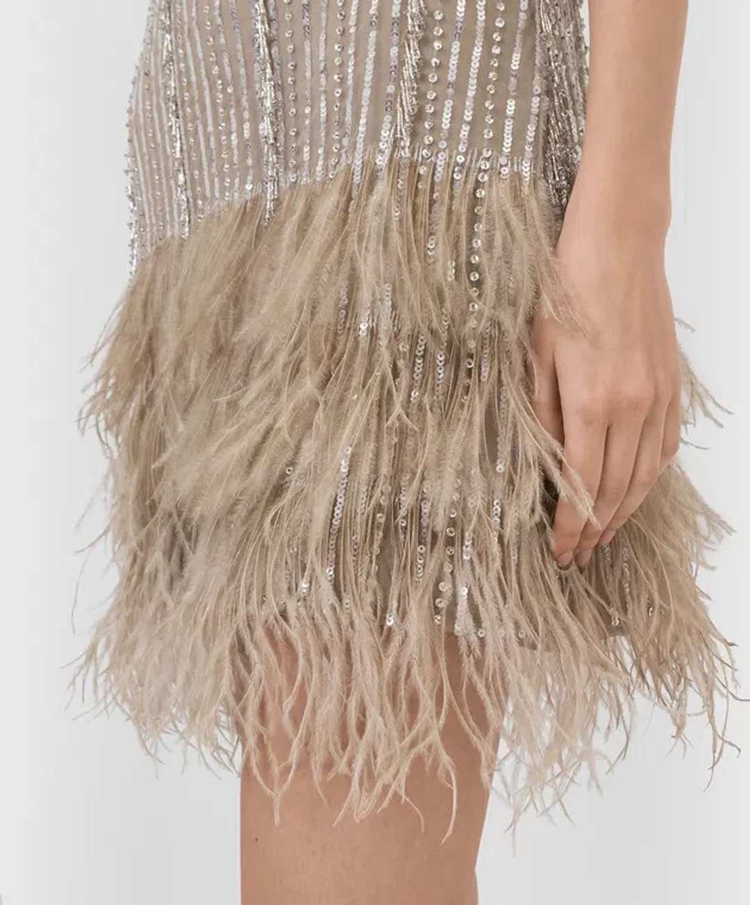 Rachel Gilbert Kenzi Mini Dress Nude Size 1 / AU 8 for rent on The Volte - main image