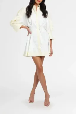 Acler Vienna Dress In Cannoli Cream Size AU 10 for rent on The Volte - image 1