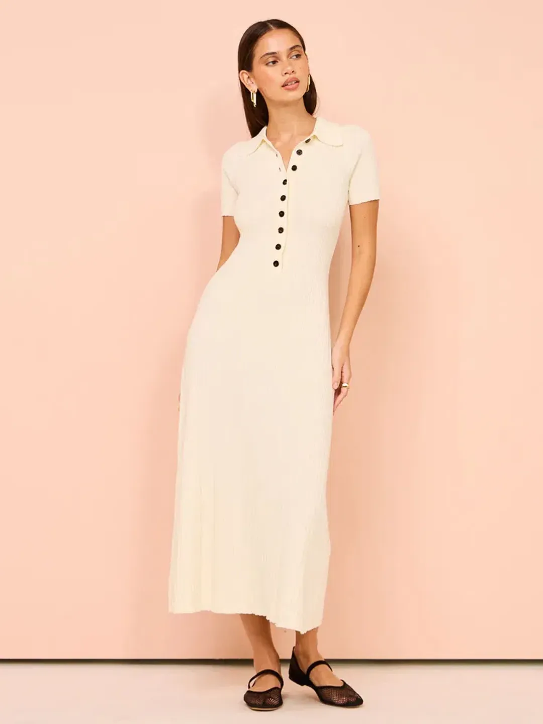 Anna Quan Laurel Penelope Midi Silence Ivory Dress Size 12 for rent on The Volte - main image