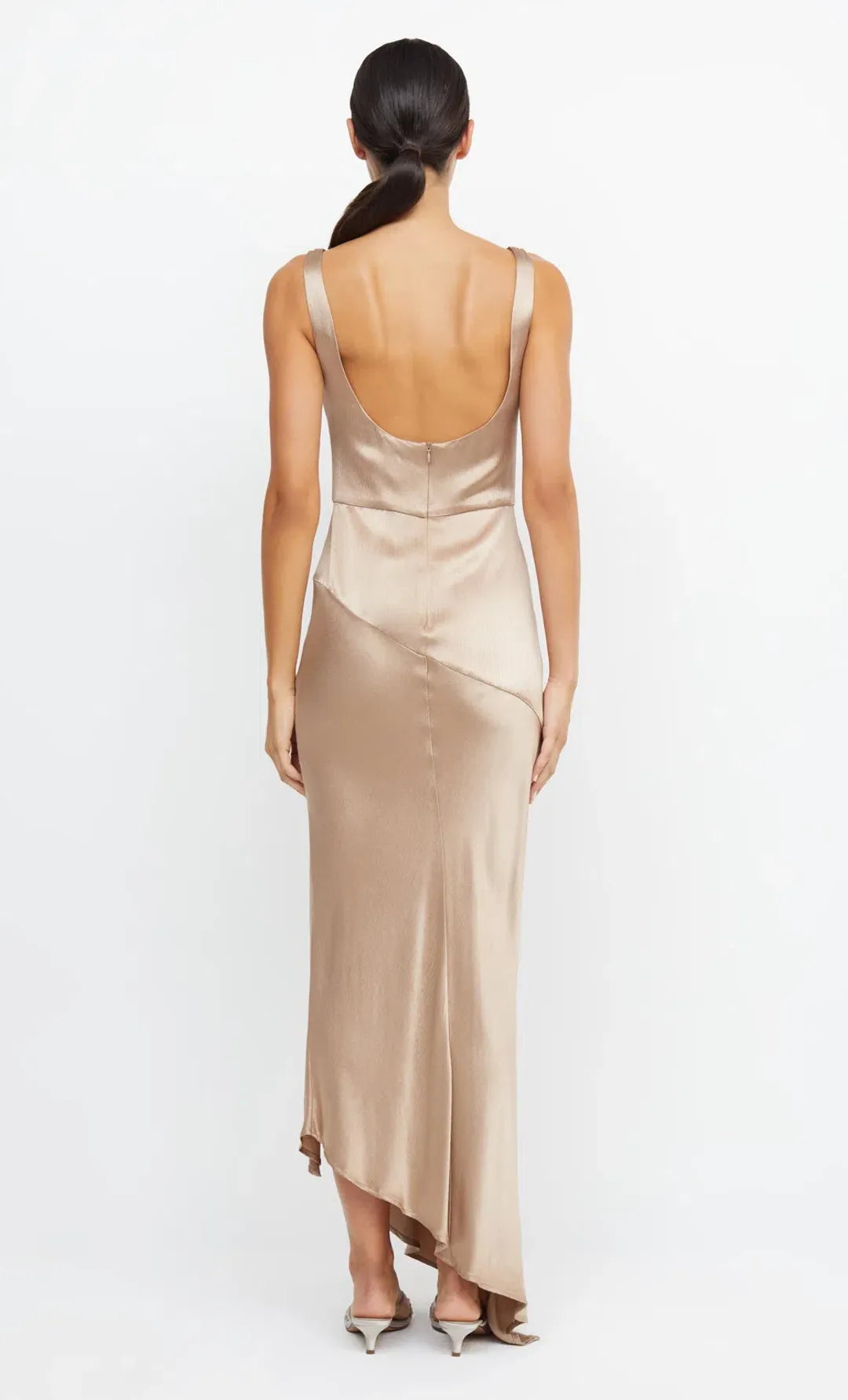 Bec & Bridge Moondance Cowl Dress Golden Size 12 for rent on The Volte - main image