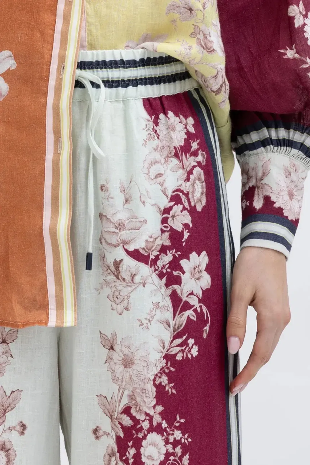 Alemais Marlow Shirt and Pant Set Floral Size AU 10 for rent on The Volte - main image