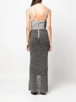 Dion Lee Marled Double Cup Corset Dress in Black Marle Size S / Au 8 for rent on The Volte - image 3