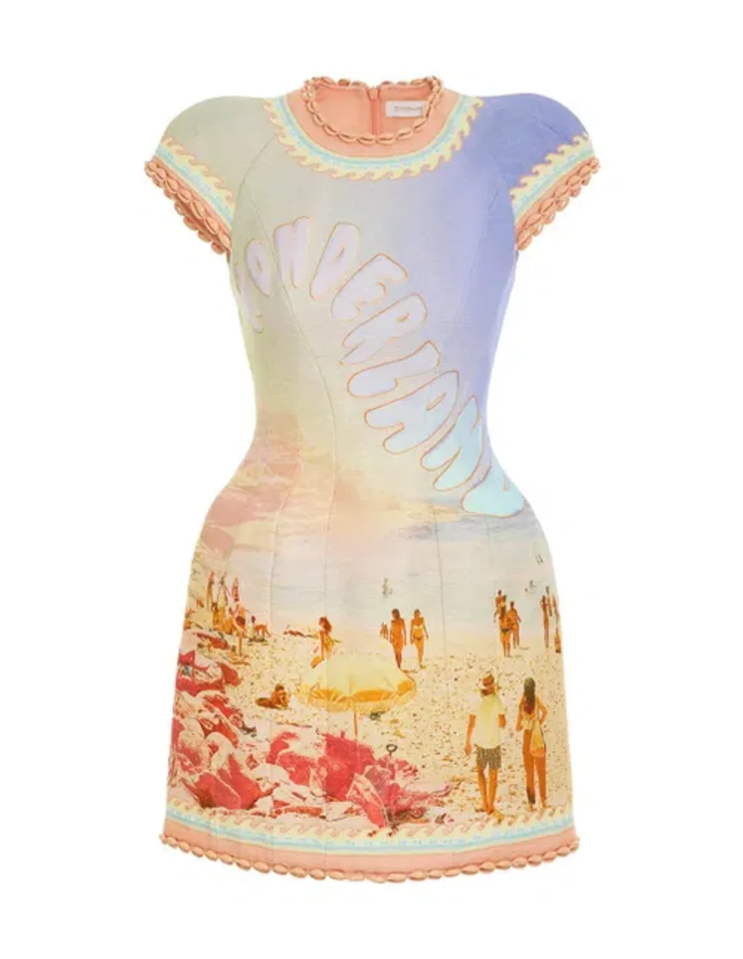 Zimmermann Coaster Structured Mini Dress Poster Print Size 0 / Au 8  for rent on The Volte - main image