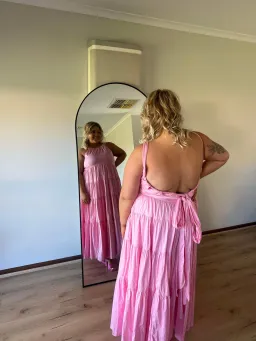 Aje Marguerite Tie Back Maxi Dress Pink Size 16 / XL for rent on The Volte - image 6