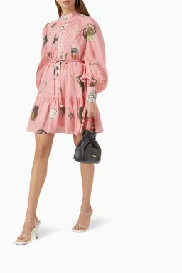 Alemais Cleo Smock Mini Dress Pink Size 8 AU for rent on The Volte - image 5