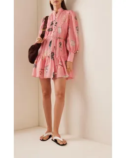 Alemais Cleo Smock Mini Dress Pink Size 8 AU for rent on The Volte - image 14