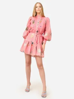 Alemais Cleo Smock Mini Dress Pink Size 8 AU for rent on The Volte - image 2