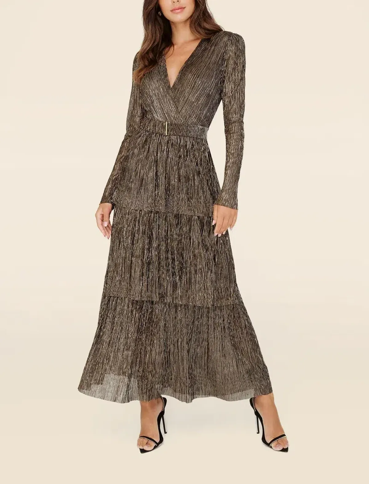 Sheike All That Sparkles Dress Bronze Size 10 for rent on The Volte - main image