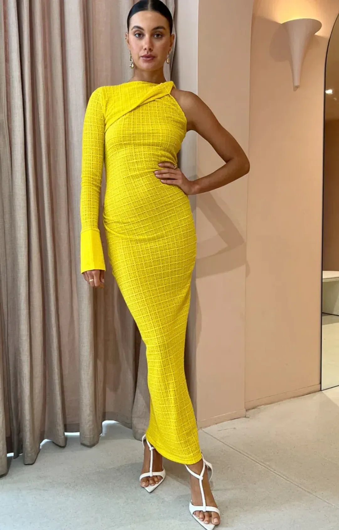 Camilla and Marc Cypress Dress Yellow Size 10  for rent on The Volte - main image