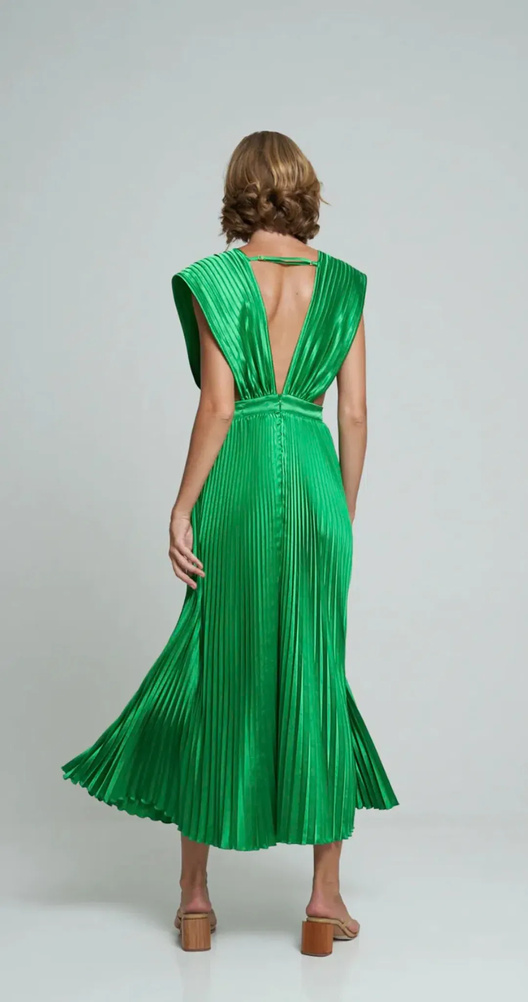 L’Idee Gala Gown Bright Green Size 10 for rent on The Volte - main image