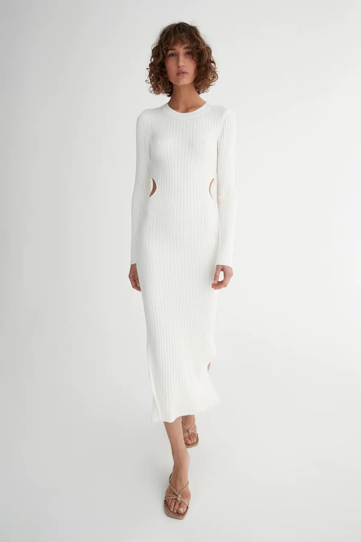 Hansen and Gretel Macy Dress in Bone White Size S/AU 8 for rent on The Volte - main image