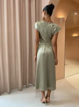 Acler Plympton Dress Moss Green Size 6 for rent on The Volte - image 2