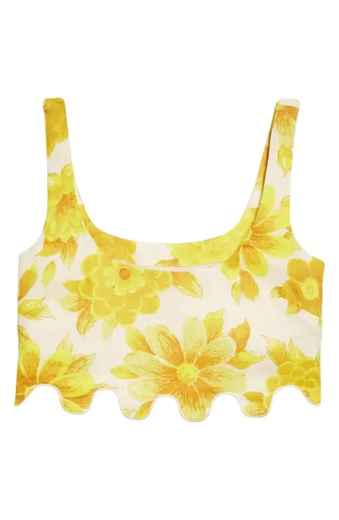 Alemais Sonny Sculpt Crop Top and Shorts Mini Set Floral Lemon Size 8 for rent on The Volte - main image