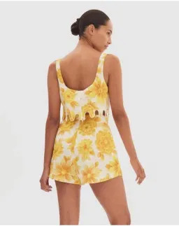 Alemais Sonny Sculpt Crop Top and Shorts Mini Set Floral Lemon Size 8 for rent on The Volte - image 14