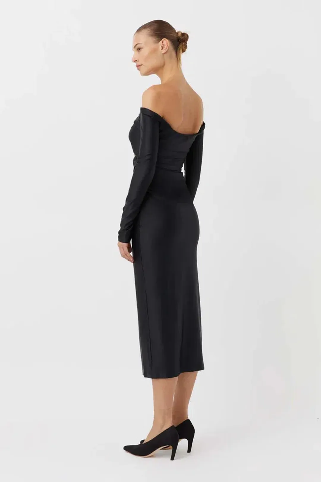 Camilla and Marc Berkley Off-shoulder Dress In Black Size AU 10  for rent on The Volte - main image