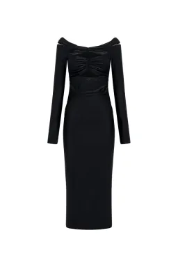 Camilla and Marc Berkley Off-shoulder Dress In Black Size AU 10  for rent on The Volte - image 4