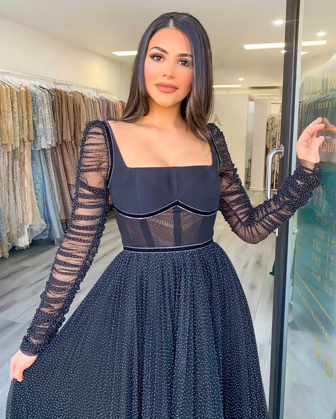 Rachel Gilbert Orlando Gown Black Print Size 8 for rent on The Volte - main image