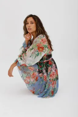 Zimmerman Bellitude Spliced Short Dress Multi Colour Floral Print Size 0/Au 8 for rent on The Volte - image 7