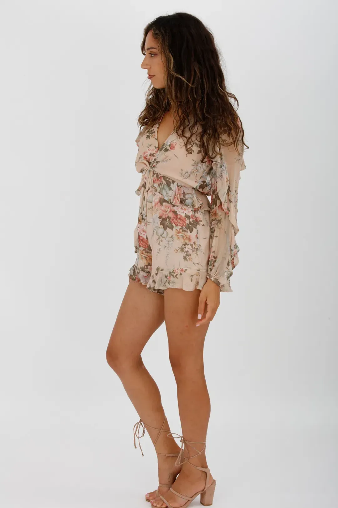 Zimmerman Aerial Flounce Playsuit Floral Print Size 0/AU 8 for rent on The Volte - main image