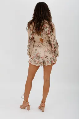 Zimmerman Aerial Flounce Playsuit Floral Print Size 0/AU 8 for rent on The Volte - image 8