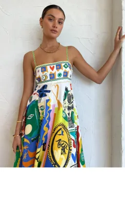 Alemais Soleil Dress Print Size 8  for rent on The Volte - image 3