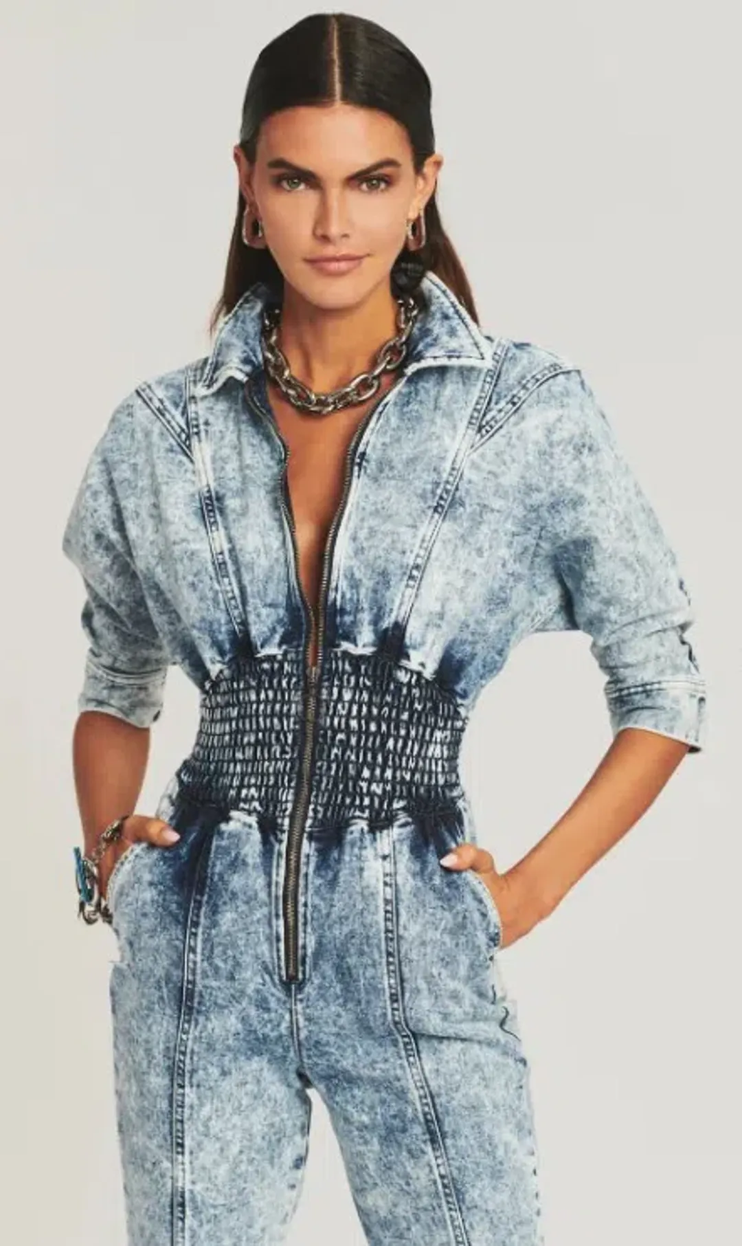 Retrofete Eti Jumpsuit Blue Size XS / Au 6 for rent on The Volte - main image