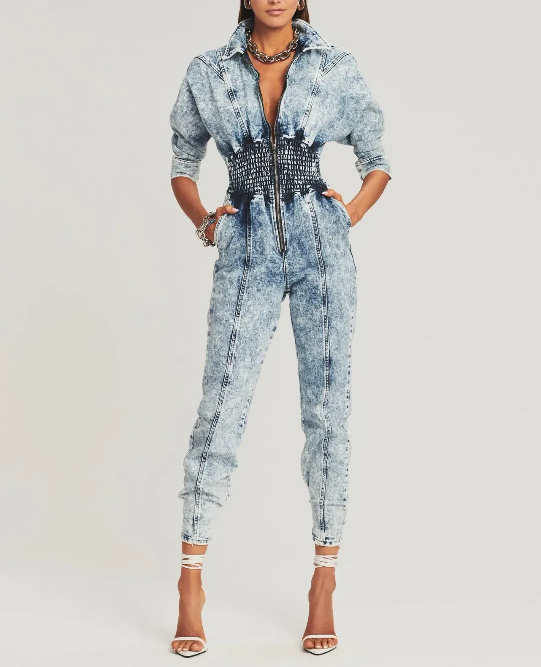 Retrofete Eti Jumpsuit Blue Size XS / Au 6 for rent on The Volte - main image