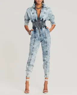 Retrofete Eti Jumpsuit Blue Size XS / Au 6 for rent on The Volte - image 1