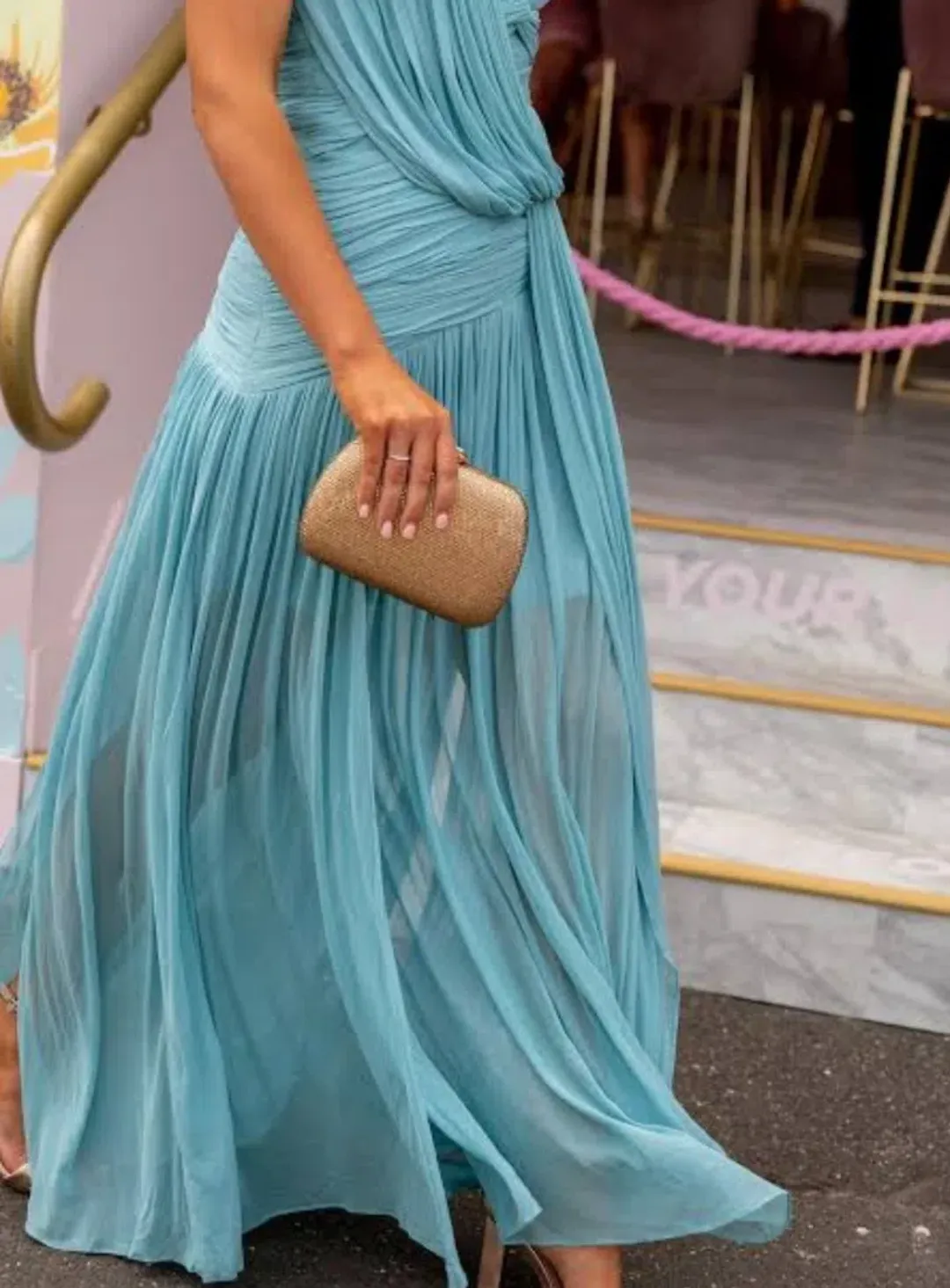 Thurley Waterfall Maxi Dress Blue Size 8 for rent on The Volte - main image