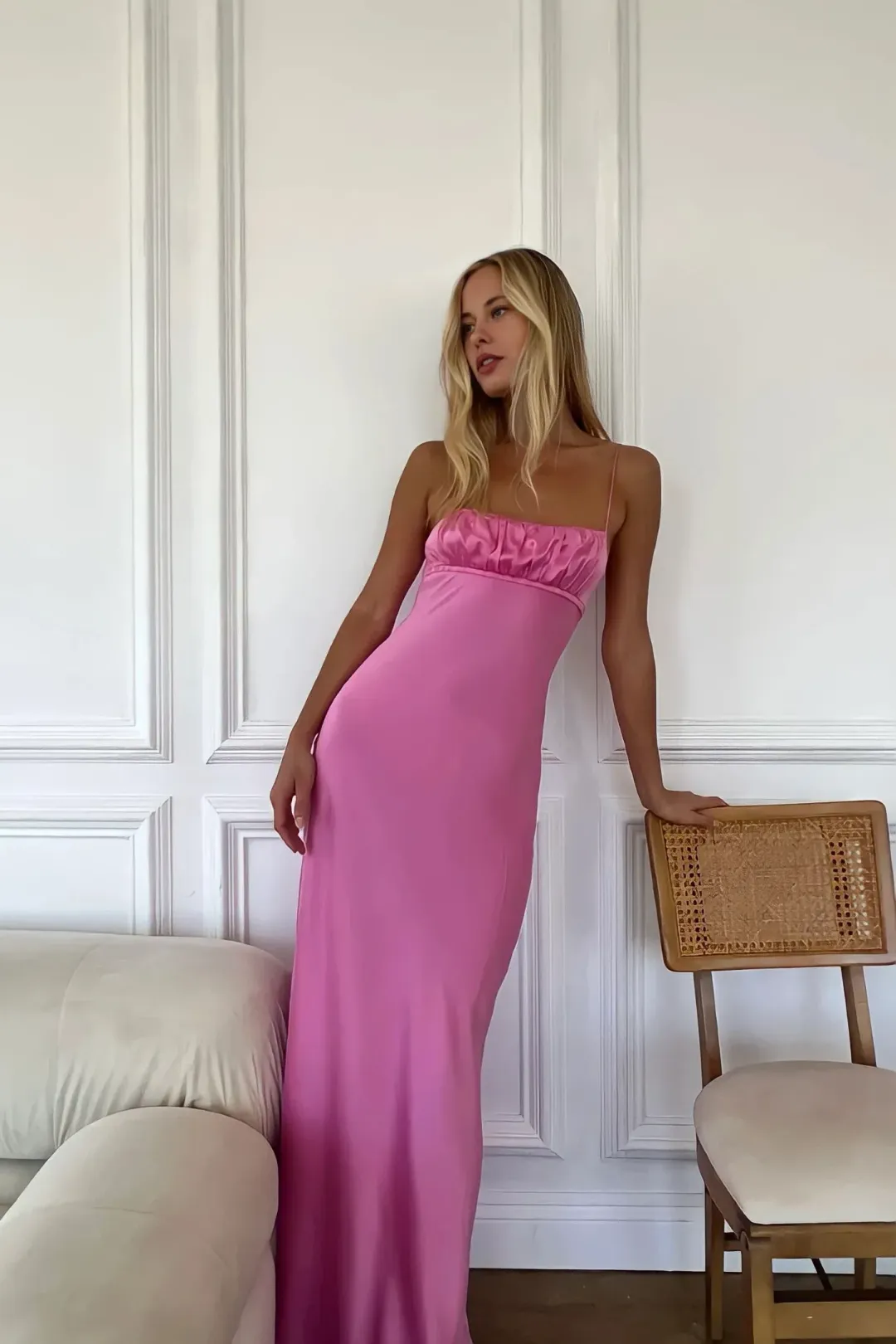 Bec & Bridge Amber Gown Pink Size 10 for rent on The Volte - main image