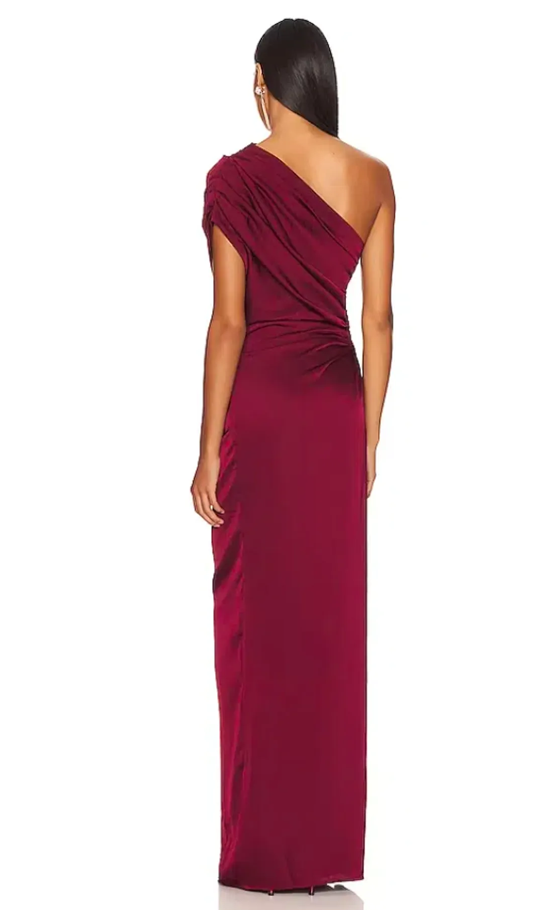 Andrea Iyamah x Revolve Aylo One Shoulder Dress Oxblood Size S / Au 8 for rent on The Volte - main image