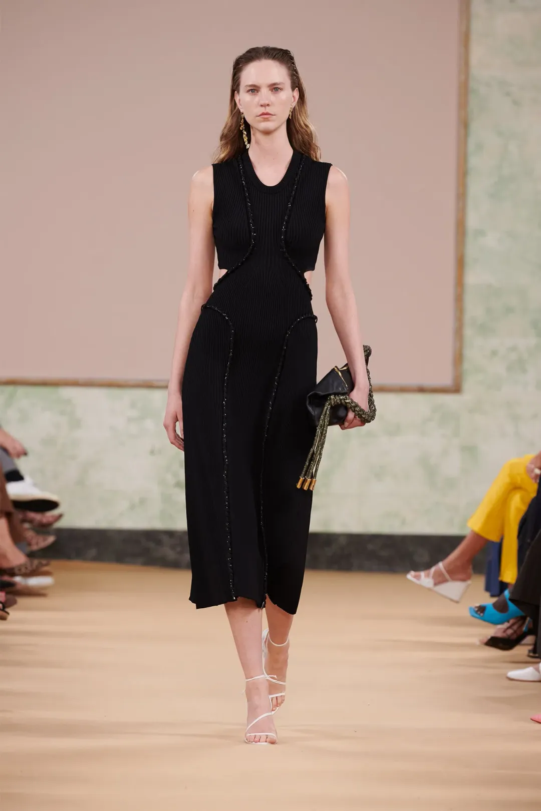 Aje Arp Cut Out Knit Midi Dress Black Size S / Au 8 for rent on The Volte - main image