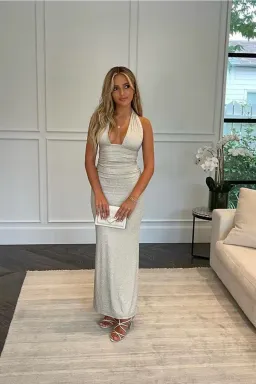 Deconduarte Astor Glitter Maxi Silver Size AU 8 for rent on The Volte - image 1