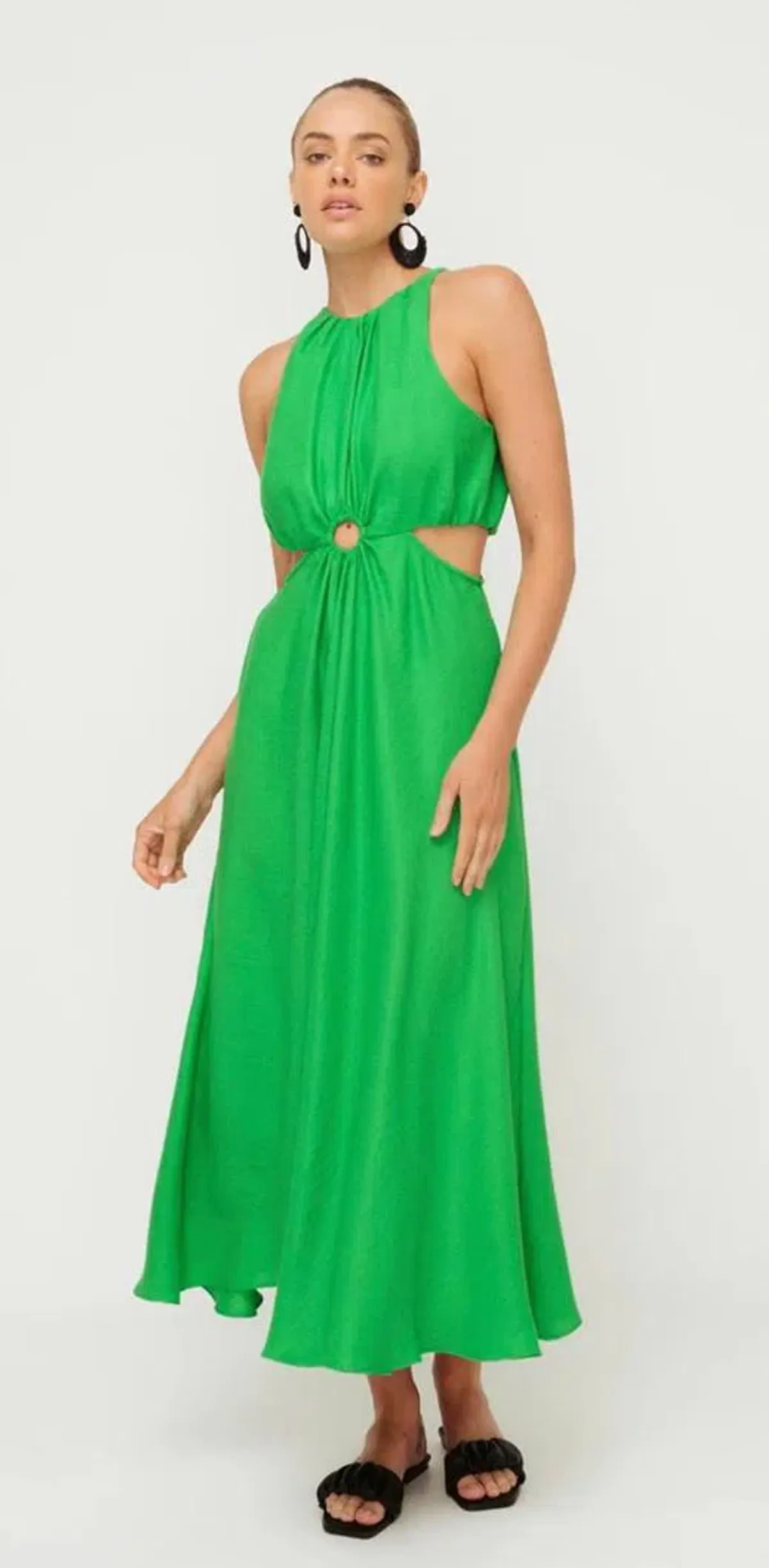 Sheike Gallery Maxi Dress Green Size AU 6  for rent on The Volte - main image
