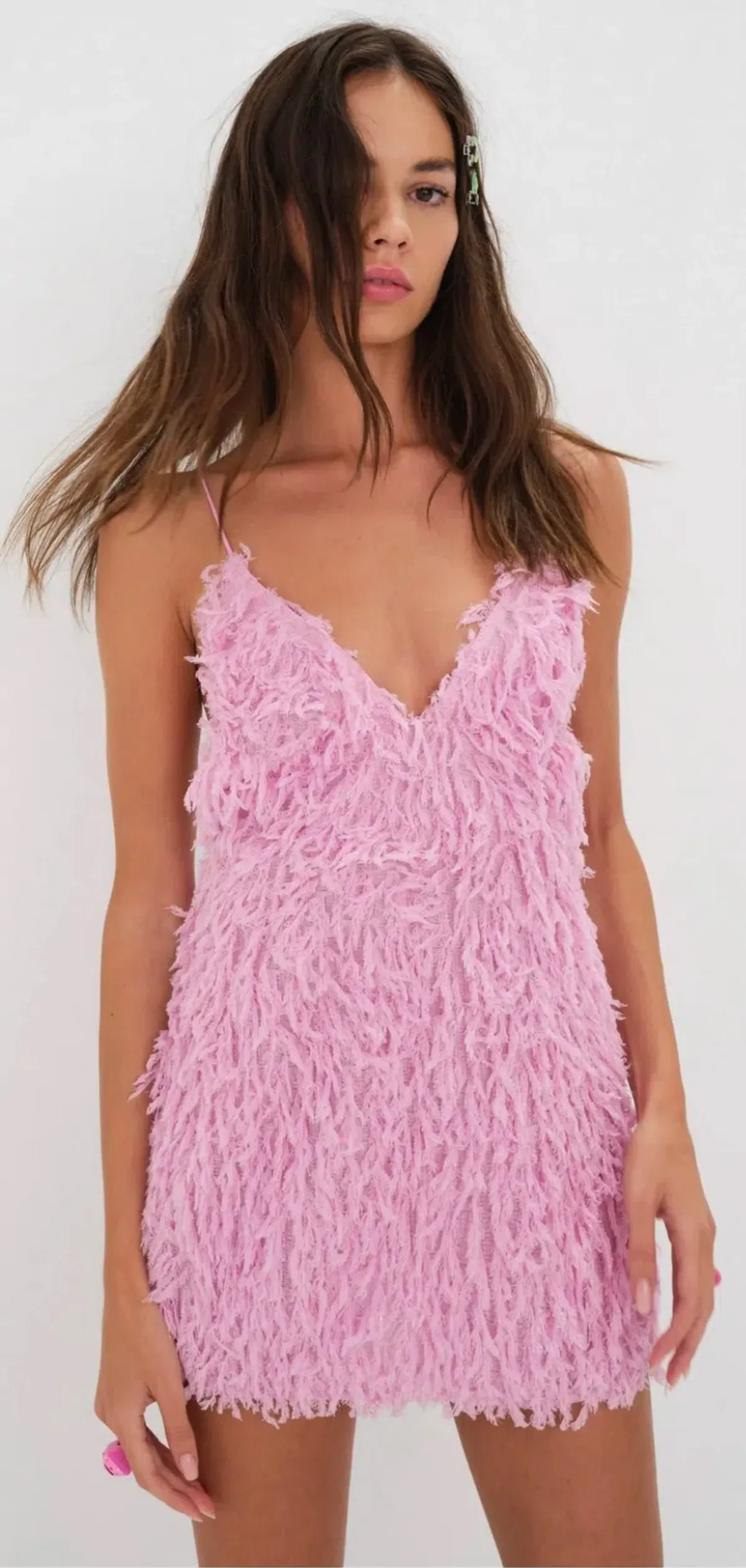 For Love and Lemons Kamara Mini Dress Pink Size AU  6 for rent on The Volte - main image