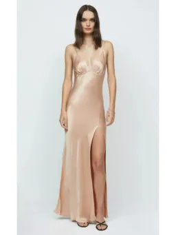 Bec & Bridge Ren Split Maxi Dress Gold Size AU 6 for rent on The Volte - image 1