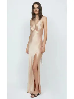 Bec & Bridge Ren Split Maxi Dress Gold Size AU 6 for rent on The Volte - image 2