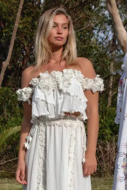 Fillyboo Buttercup Crop Top White Size AU 8 for rent on The Volte - image 1