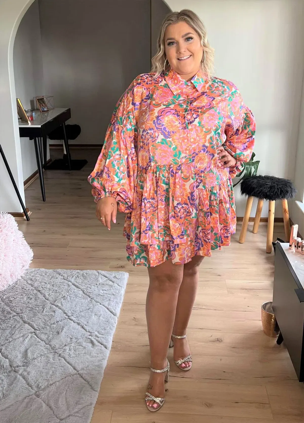 Bohemian Traders Winter Genoa Mini in Peony Floral Size AU 18  for rent on The Volte - main image