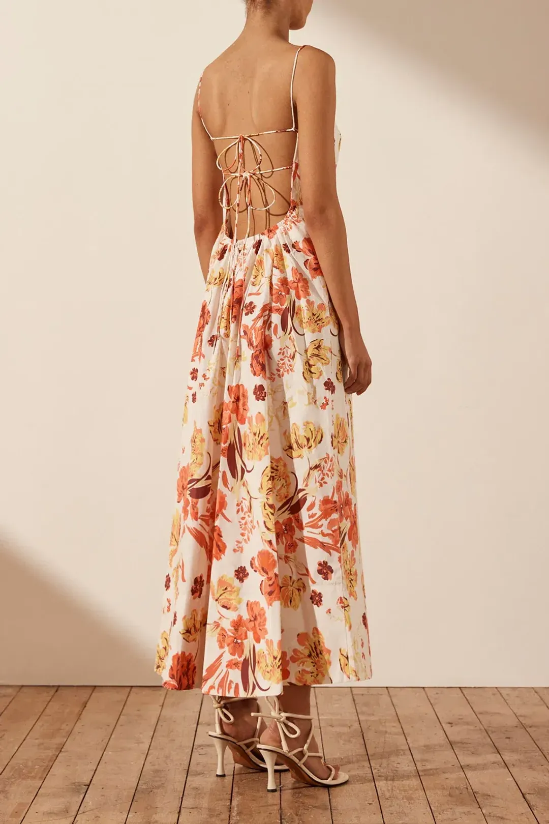 Shona Joy Kalani Low Back Midi Dress Multi Size AU 6  for rent on The Volte - main image