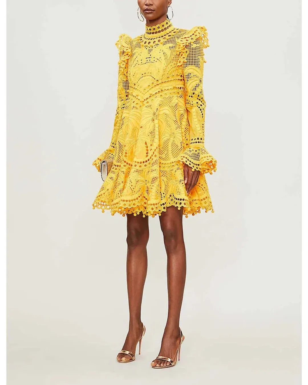 Zimmermann Yellow Brightside Palm Mini Dress Yellow Size 0 / AU 8 for rent on The Volte - main image