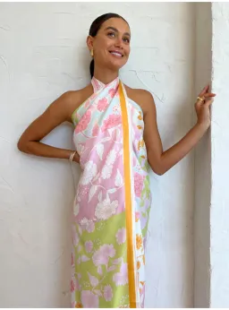 Leo Lin Large Silk Scarf  Anemone Splice Print Size AU 8 for rent on The Volte - image 2