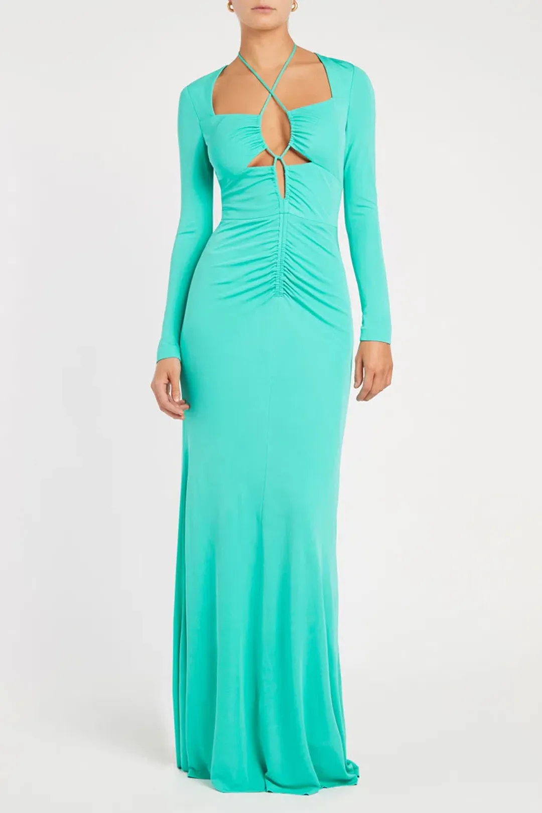 Rebecca Vallance Riccardo Gown Turquoise Green Size 12  for rent on The Volte - main image