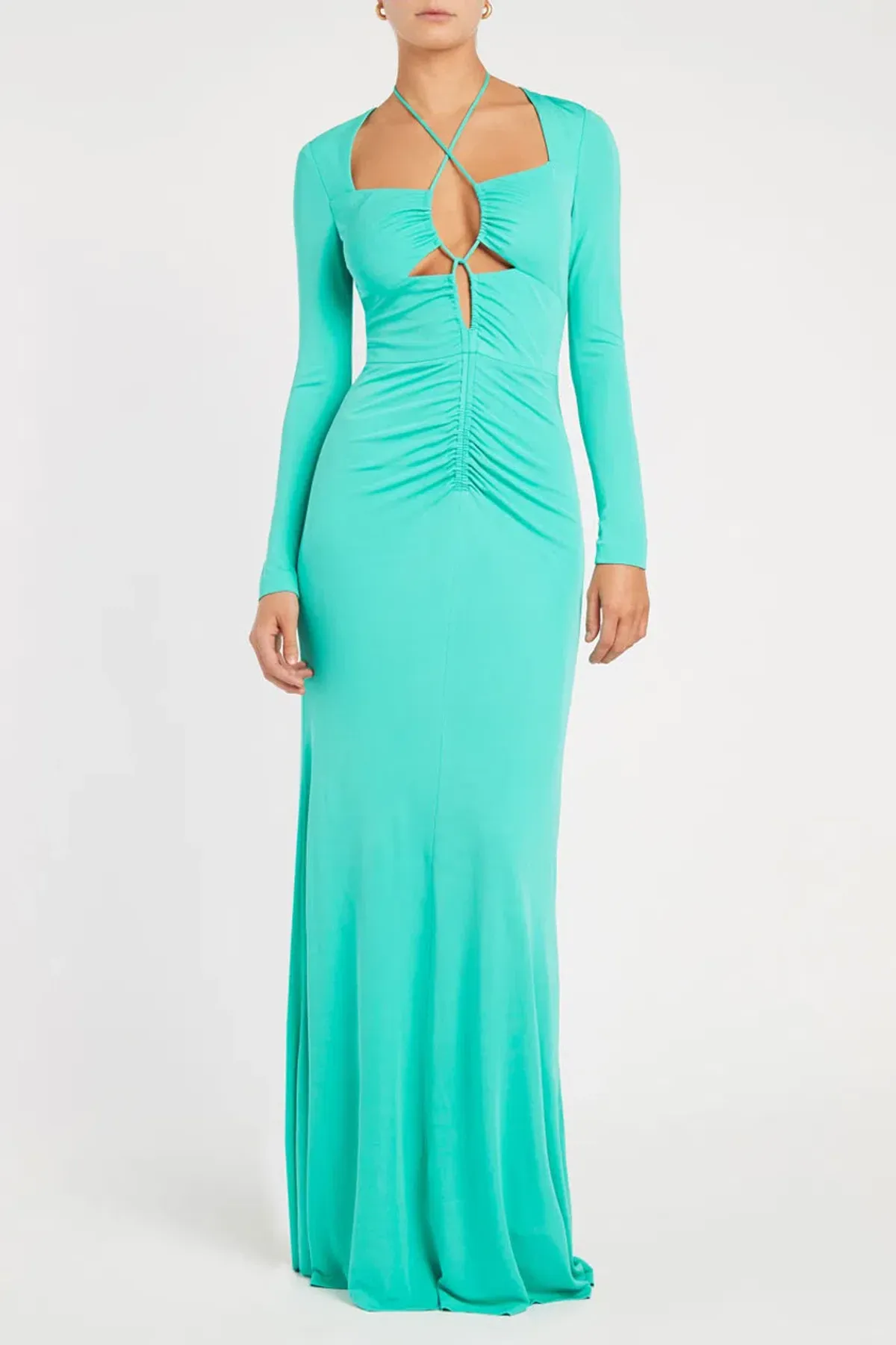 Rebecca Vallance Riccardo Gown Turquoise Green Size 12  for rent on The Volte - main image