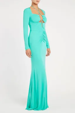 Rebecca Vallance Riccardo Gown Turquoise Green Size 12  for rent on The Volte - image 2