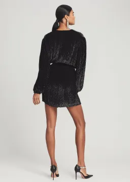 Retrofete Gabrielle Sequin Robe Black Size S/AU 8 for rent on The Volte - image 2