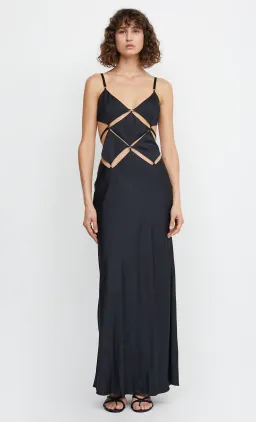 Bec & Bridge Diamond Days Strap Maxi Dress Black Size 8 for rent on The Volte - image 1